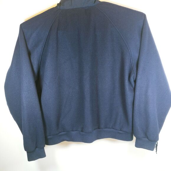 Vtg Dunbrooke Sport Full Zip Fleece Jacket Sz XXL Blue Brown Warm zip pockets - Picture 4 of 8